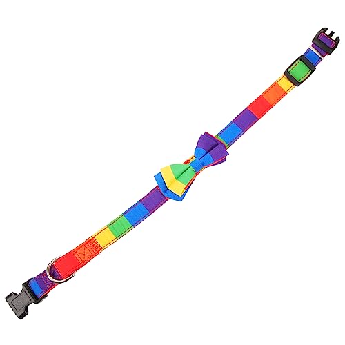 VANZACK Süßes Katzenhalsband Mit Regenbogenschleife Verstellbares Und Weiches Haustierhalsband Dekoratives Halsband Für Hunde Perfektes Für von VANZACK