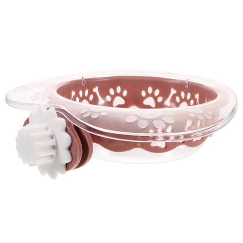 VANZACK Hundebowl Mit Herzform Abnehmbarer Futternapf Geeigneter Futter Und Wassernapf Für Kleine Haustiere Aus Leichtem Kunststoff Einfach Zu Reinigen Befestigen von VANZACK