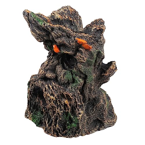 VANZACK Haustierkäfig-Ornament Aquarium Block Tree Trunk verstecken Sich aus Reptil drinnen Protokoll Stamm alt Höhle Easy putz Terrarium Dekoration Tierkäfig- Eidechsenversteck Harz von VANZACK