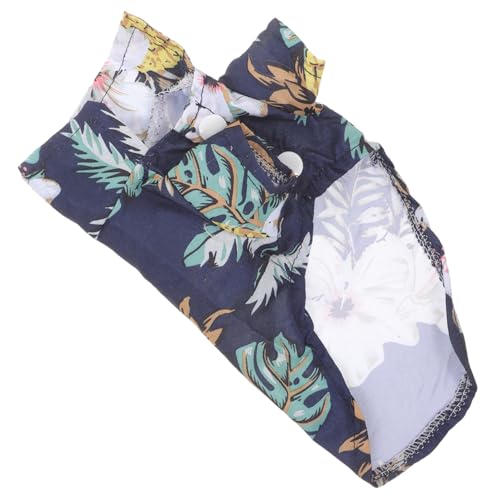 VANZACK Hawaiian Dog T Shirt für Kleine Atmungsaktives Sommerhemd Leichtes und Bequemes T Shirt für Haustiere für Strand und XXL Coconut Tree Design von VANZACK