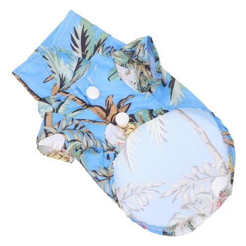 VANZACK Hawaiian Hundeshirt für Kleine Atmungsaktives T Shirt mit Kokosnussbaum Bequem und Anzuziehen für Heiße Maschinenwaschbar XL von VANZACK