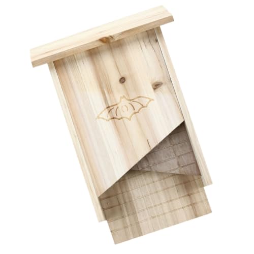 VANZACK Holz Fledermausnest Vogelhaus Froschhaus Für Gartenteich Fledermausgarten Jugend Baseballschläger Igelhäuser Fledermaushöhle Großes Rattenhaus Fledermaushäuser Für von VANZACK