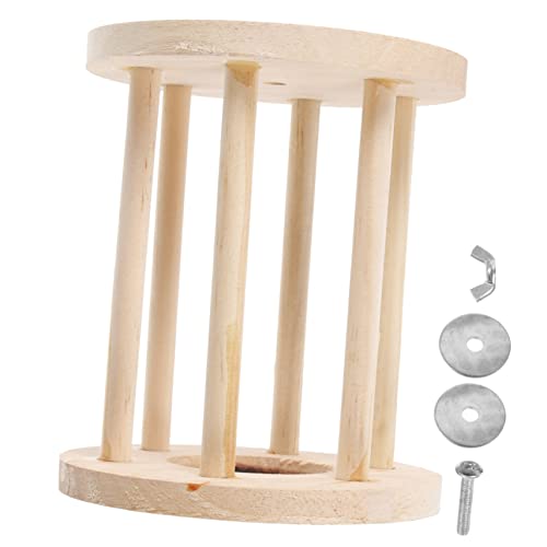 VANZACK Holz Grasständer Großes Hamsterbett Gehege Für Käfig Meerschweinchen Heu Streu Futternapf Für Den Innenbereich Holzbehälter Kaninchenhalter Khaki von VANZACK