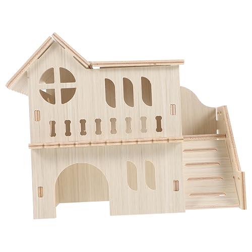 VANZACK Holz Hamsterhaus mit Kletterleiter Doppeldeck Villa für Hamster Rattenversteck Spielplatz Dekoratives für Kleintiere für Zwerghamster und Kleine VANZACK Holz Hamsterhaus mit Kletterleiter Doppeldeck Villa für Hamster Rattenversteck Spielplatz Dekoratives für Kleintiere für Zwerghamster und Kleine von VANZACK