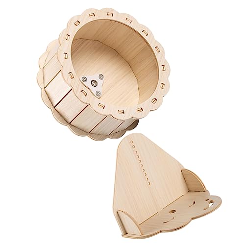 VANZACK Holz Hamsterrad mit Silent Design Laufrad für Kleine Haustiere Wie Hamster Rennmäuse und Mäuse Geräuscharmes Kleintier Übungsrad mit Stabilem Wolkenständer Teiliges VANZACK Holz Hamsterrad mit Silent Design Laufrad für Kleine Haustiere Wie Hamster Rennmäuse und Mäuse Geräuscharmes Kleintier Übungsrad mit Stabilem Wolkenständer Teiliges von VANZACK