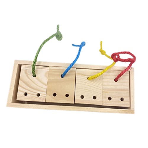 VANZACK Papagei Spielzeug Große Vogel Futtersuche Feeder Holz Kauen Spielzeug Vogel Ausbildung Feeder Haustier Spielzeug von VANZACK