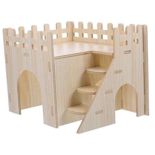 VANZACK Hamsterhaus Aus Holz Versteck Kleidung für Meerschweinchen Dekoratives Schlafhaus VANZACK Hamsterhaus Aus Holz Versteck Kleidung für Meerschweinchen Dekoratives Schlafhaus von VANZACK