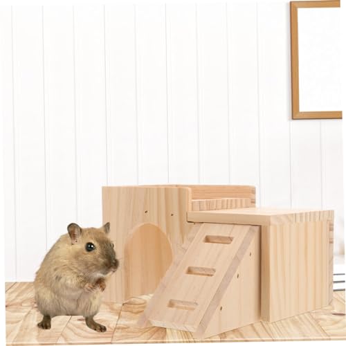 VANZACK Holzhaus für Hamster Kleintier Versteck aus Holz mit Spieltunnel Warmes Ruhiges Versteck für Kleine Haustiere Fördert Bewegung und Erkundung Stilvolles Zubehör für Hamsterhaltung VANZACK Holzhaus für Hamster Kleintier Versteck aus Holz mit Spieltunnel Warmes Ruhiges Versteck für Kleine Haustiere Fördert Bewegung und Erkundung Stilvolles Zubehör für Hamsterhaltung von VANZACK