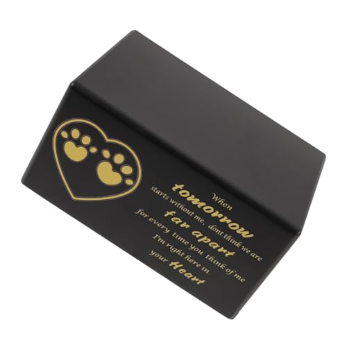 VANZACK Holzurne für Haustiere Gedenkurne für Katzen Eleganter Aschebehälter mit Bilderrahmen Langlebig Reinigen aus Hochwertigem Holz zur Aufbewahrung von Erinnerungen von VANZACK