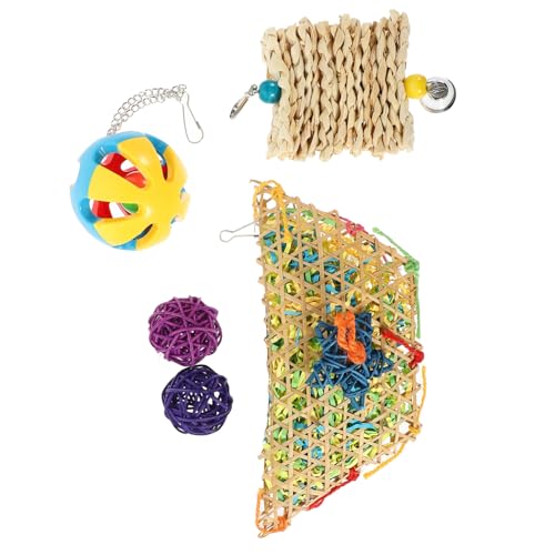 VANZACK Hühner Hahn Set Hühnerspielzeug Hängender Hühnerfutterspender Hühner Hühnerspielzeug Kauendes Hühnerballspielzeug Vogelspielzeug Vogelkäfigspielzeug von VANZACK