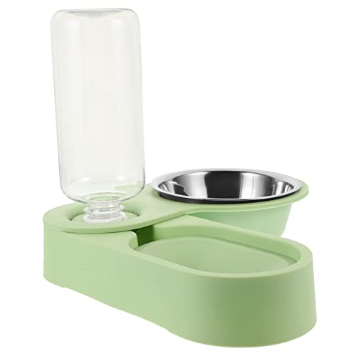 VANZACK Edelstahl Katzenfutter Und Wasserspender Set Automatischer Futterautomat Mit Zwei Schalen Klappbar Und Leicht Zu Transportieren Für Unterwegs rutschfeste Mattenoption von VANZACK