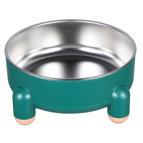 VANZACK Hundenapf Katzennapf Tiernahrungsschalen Edelstahl große Hundeschale kleine Hundefutterschale Nicht-Schlupf-Hundeschale aus Edelstahl Haustierwasserschale Rostfreier Stahl Green von VANZACK
