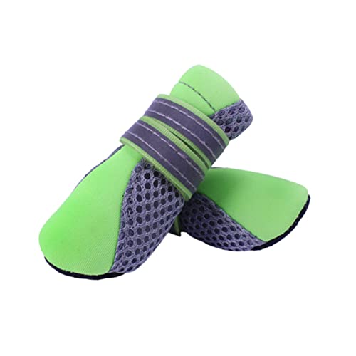 VANZACK Hundeschuhe Für Kleine Hunde Atmungsaktiv Aus Mesh Für Welpen Schuhe Für Hunde Haustierschuhe Hundestiefel Grün von VANZACK
