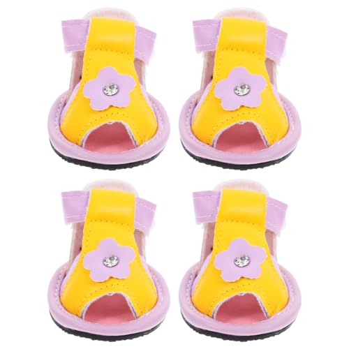 VANZACK Hundeschuhe Sommer Atmungsaktiv Für Welpen Pfotenschutz Sandalen Pu-Blumensandalen Slip-Sommer-Welpenstiefel Für Kleine Haustiere Hunde Und Katzen 4 5 cm VANZACK Hundeschuhe Sommer Atmungsaktiv Für Welpen Pfotenschutz Sandalen Pu-Blumensandalen Slip-Sommer-Welpenstiefel Für Kleine Haustiere Hunde Und Katzen 4 5 cm von VANZACK