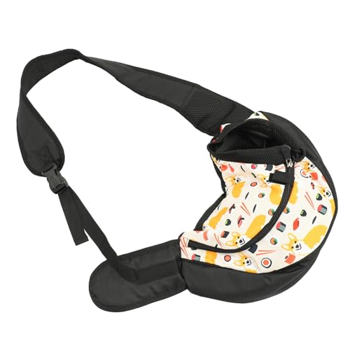 VANZACK Hundetragetasche für Kleine Atmungsaktive Tragetasche mit Verstellbarem Schultergurt für Reisen und Outdoor Aktivitäten für Haustier Strapazierfähiges Material für Corgis von VANZACK
