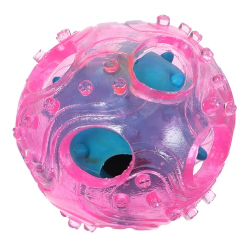 VANZACK Interaktiver Futterball für Hunde Gummiball aus TPR Leckerlis Fallen Beim Heraus Einfach zu Reinigen Fördert Aktives Fressen und Stundenlangen Spielspaß Farbe Zufällige Farbe von VANZACK