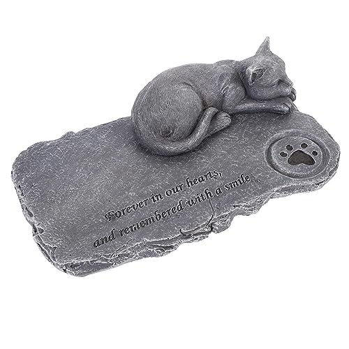VANZACK Kätzchen Hund Ornament Katzen Grabsteine ​​für Gräber Gedenkstein als Markierung das Geschenk Haustier Statue Katze Ornament Katzengedenkstein für Garten draussen Ornamente Stele von VANZACK