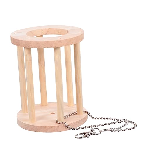VANZACK Kaninchen Grasständerhalter para Net Feeder Cages Carrier Outdoor Stacker Rack Deckel Sad Rabbit Heu Roller Wachtel Hasenschloss Hamster Ding Trog Rennmaus Kaninchenbedarf Holz von VANZACK