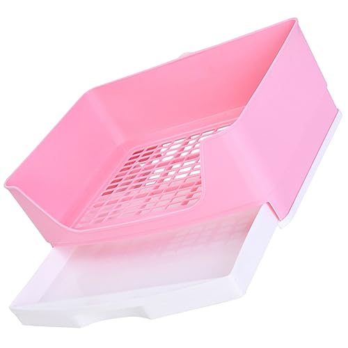 VANZACK Rabbit Litter Box Für Kleintiere Auslaufsichere Und Große Toilette Für Kaninchen Und Meerschweinchen Leicht Zu Reinigen Für Drinnen Und Draußen Pinke Farbe VANZACK Rabbit Litter Box Für Kleintiere Auslaufsichere Und Große Toilette Für Kaninchen Und Meerschweinchen Leicht Zu Reinigen Für Drinnen Und Draußen Pinke Farbe von VANZACK