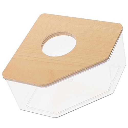 VANZACK Kasten Sandkasten für Hamster Hängematte Wasserspender coop Haustier Sandbadewanne Graben Ratte Hamster sandbad Hamster-Sandbad Chinchilla-Sandbadbehälter Hamsterzubehör hölzern von VANZACK