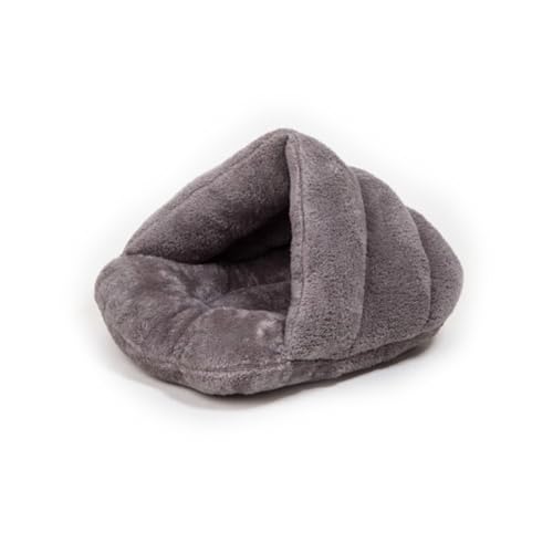 VANZACK Katze Schlafsack Hundehaus Bett Plüschbett Für Haustiere Hundebett Katzenbett Haustierbetthaus Katzendecke Grey von VANZACK
