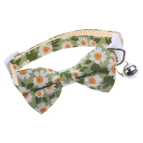 VANZACK Katzenhalsband mit Glöckchen und Fliege Verstellbares Halsband für Haustiere Niedliches Katzenhalsband für Kätzchen Design mit Daisy Sicher und Bequem für Täglichen Gebrauch VANZACK Katzenhalsband mit Glöckchen und Fliege Verstellbares Halsband für Haustiere Niedliches Katzenhalsband für Kätzchen Design mit Daisy Sicher und Bequem für Täglichen Gebrauch von VANZACK