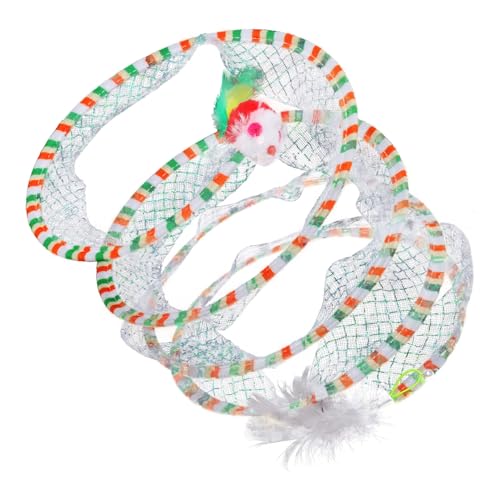 VANZACK Großes Katzentunnelspielzeug – Interaktives Katzenspielzeug Für Kätzchen Hauskatzen Stahl Und Stoff Kratzbaum Trittspielzeug von VANZACK