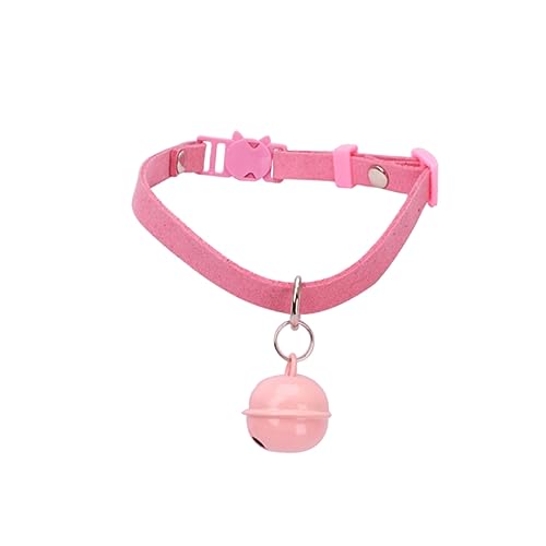 VANZACK Verstellbares Mikrofaser Katzenhalsband Mit Glocke, Leichtes Und Bequemes Haustierhalsband FüR Katze, KäTzchen, Welpe, Modisches Design in Pink (ZufäLliger Stil) VANZACK Verstellbares Mikrofaser Katzenhalsband Mit Glocke, Leichtes Und Bequemes Haustierhalsband FüR Katze, KäTzchen, Welpe, Modisches Design in Pink (ZufäLliger Stil) von VANZACK