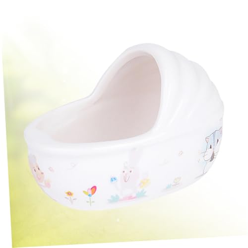 VANZACK Keramik Hamster badewanne Sicher und Kreativ Niedliche Reinigungsschale für Kleintiere Geeignet für Haustierpflege und Spa Vielseitiges Hamster duschbecken mit Zufällige Farbe von VANZACK
