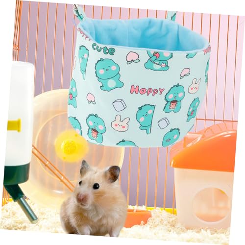 VANZACK Kleintier Hängematte aus Strapazierfähigem Canvas Doppellagiges Schlafnest für Hamster Meerschweinchen und Chinchillas Installieren Kuscheliges Warmes Plüschbett für Kleine von VANZACK