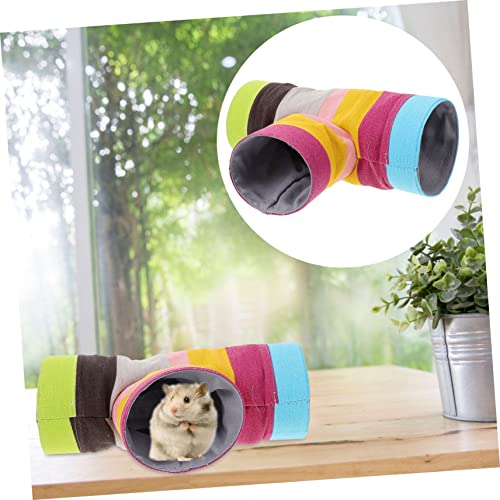 VANZACK Kleintier Tunnel Bunt Multifunktional Hamster Versteck Warm Niedlich für Hamster Meerschweinchen und Kleine Haustiere Geeignet von VANZACK