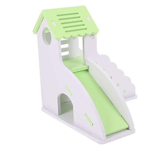 VANZACK Kleintierspielzeug Rutsche Hamster Holzversteck Hamster Versteck Eckhaus Käfig Buntes Hamster Versteck Verstecke Hamster Käfigleiter Für Kleintiere Rampe Haustier von VANZACK