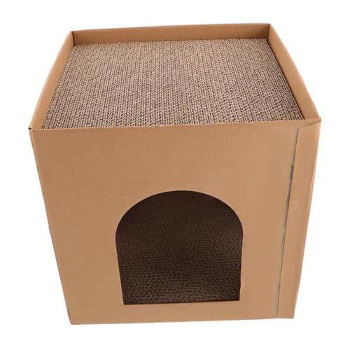 VANZACK Kratznest aus Wellpappe Quadratisch Langlebig Sicher Großes Katzenkratzbrett Katzenliege Multifunktional Katzenbett für Zuhause Natürliche Kartonqualität VANZACK Kratznest aus Wellpappe Quadratisch Langlebig Sicher Großes Katzenkratzbrett Katzenliege Multifunktional Katzenbett für Zuhause Natürliche Kartonqualität von VANZACK
