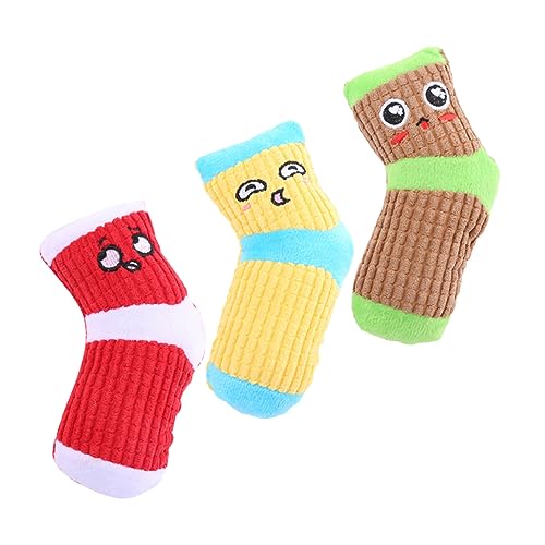 VANZACK 3stücke Teiliges Kreatives Hundespielzeug Aus Plüschsocken Mit Quietscher Langlebige Kauspielzeuge Zur Zahnpflege Und Beschäftigung Für Kleine Und Mittelgroße Hunde VANZACK 3stücke Teiliges Kreatives Hundespielzeug Aus Plüschsocken Mit Quietscher Langlebige Kauspielzeuge Zur Zahnpflege Und Beschäftigung Für Kleine Und Mittelgroße Hunde von VANZACK