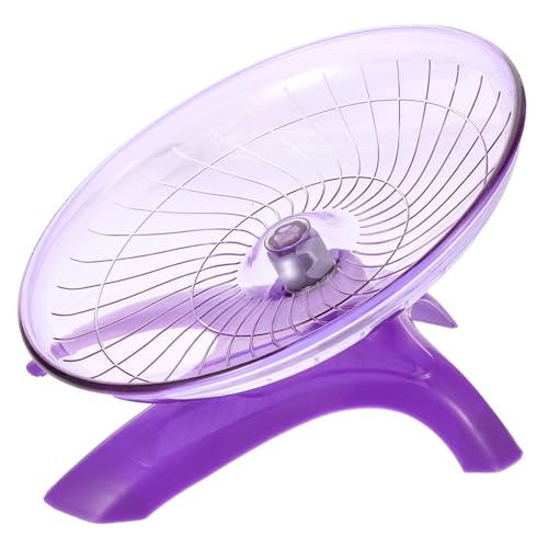 VANZACK Laufrad für Hamster Kaninchen Haustier Tiere menschlich Ratte Hamster hamsterspielzeug Nagetier Zubehör Mausrad lautloses Hamsterrad Igelrad Plastik Violett von VANZACK