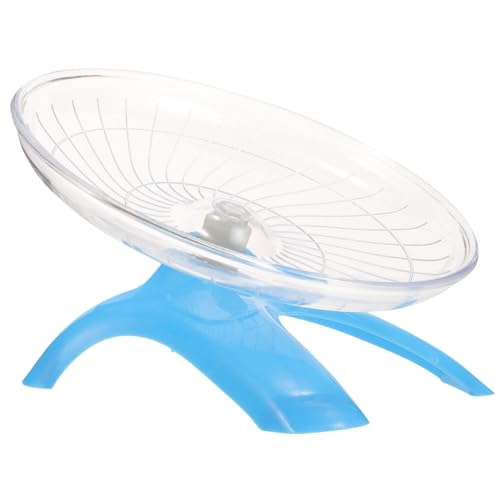 VANZACK Laufradspielzeug Leise Hamsterräder Laufen Chinchilla Klein Hamsterspielzeug Groß Geformt Drinnen Läufer Haustier Rennmaus Rad Mausrad Lautloses Hamsterrad Sky-Blue Plastik von VANZACK