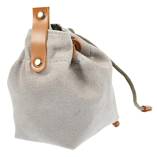 VANZACK Leckerli-Tasche Für Haustiere Hundebeutel Fütterung Wasserdicht Groß Leckerlibeutel Für Hunde Hundetasche Behandeln Tasche Für Hundeleckereien Welpen-Snack-Tasche Segeltuch Grey von VANZACK
