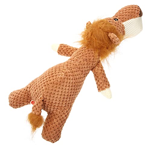 VANZACK Löwenspielzeug Hundekauspielzeug Hundespielzeug beissen kleines Kauspielzeug Welpenspielzeug für den Haushalt kauspielzeug für Hunde Welpenzubehör Plüsch Orange von VANZACK