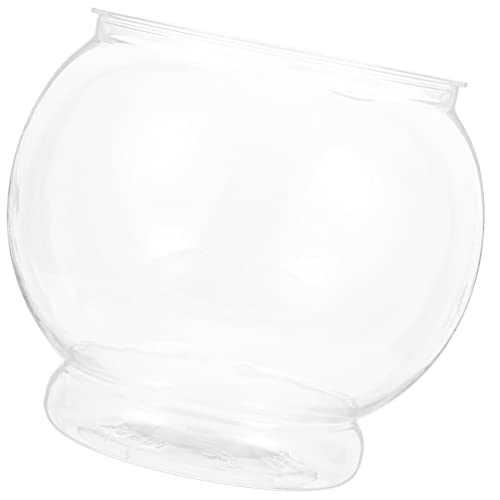 VANZACK Mini-Aquarium Trommel-Fischbecken Transparente Kunststoff-Rundschale Terrarium Desktop-Aquarium Für Fische Schildkröten Wasserpflanzen von VANZACK