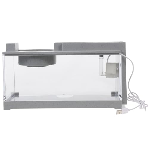 VANZACK Mini Fisch-Aquarium Wasserpumpe Praktische Und Dekorative Zuchtbox Für Goldfische Für Schreibtisch Badezimmer Und Kleine Räume VANZACK Mini Fisch-Aquarium Wasserpumpe Praktische Und Dekorative Zuchtbox Für Goldfische Für Schreibtisch Badezimmer Und Kleine Räume von VANZACK