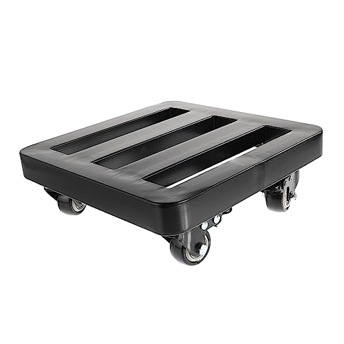 VANZACK Mobiler Topfboden Pflanzenroller Blumenroller drinnen eingetopft Outdoor-Töpfe für Pflanzen groß Outdoor-Pflanzen rollender Pflanzenständer Pflanzenwagen mit Rädern Eisen Black von VANZACK