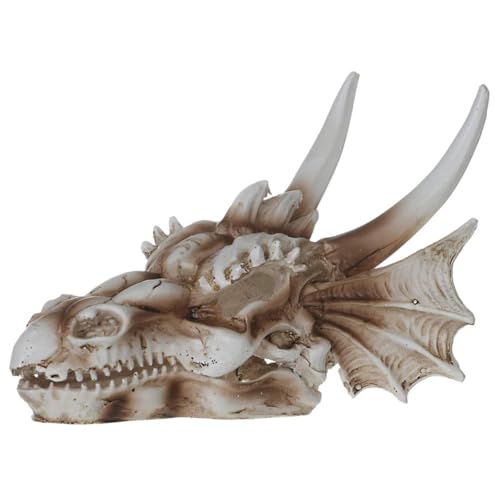 VANZACK Modell Eines Drachenskeletts Fossil Dinosaurier-schädel Reptil Verstecken Aquariumdekorationen Zubehör Für Aquarien Ornament Klein Dekorationen Für Aquarien Aquariensteine Harz von VANZACK