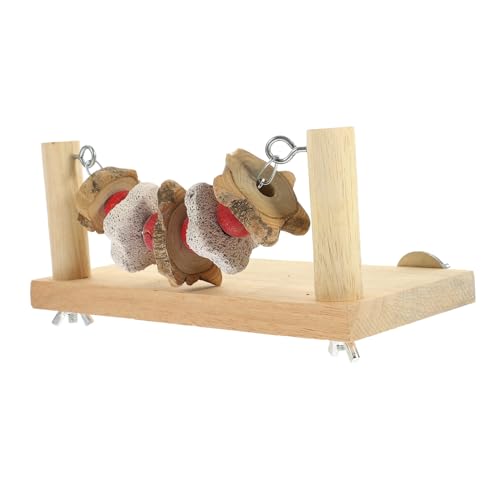 VANZACK Natürliche Vogel Sitzstange Plattform mit Kauspielzeug und Bunten Perlen für Wellensittich Papagei und Kleinvögel Stabile Holzplattform für Klettern Ruhen Käfig Zufällige Farbe VANZACK Natürliche Vogel Sitzstange Plattform mit Kauspielzeug und Bunten Perlen für Wellensittich Papagei und Kleinvögel Stabile Holzplattform für Klettern Ruhen Käfig Zufällige Farbe von VANZACK