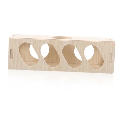 VANZACK Natürlicher Hamster Tunnel Aus Holz Versteckspielzeug Für Kleine Zubehör Für Zwerghamster Chinchillas Und Andere Haustiere von VANZACK