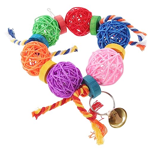 VANZACK Papagei Kauspielzeug Hängespielzeug für Vogelfutter Kauspielzeug für Vögel Spielset aus Holz Spielzeuge großes Vogelspielzeug Haustier Spielzeug Hamster Kleiner Papagei Käfig von VANZACK