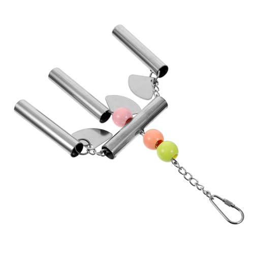 VANZACK Parrot Toys Edelstahl Glocken Spielzeug Für Papageien Hängendes Käfigspielzeug Zur Bekämpfung Von Langeweile Aktivität Geeignet Für Mittelgroße Vögel von VANZACK