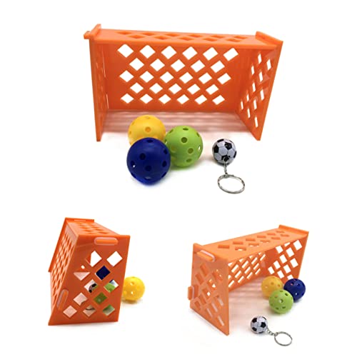 VANZACK Mini Fußballfeld Spielzeug Für Papageien Intelligente Trainingsspielzeuge Geistigen Und Körperlichen Aktivität Farben Zufällig Geeignet Für Vögel Ähnlicher von VANZACK