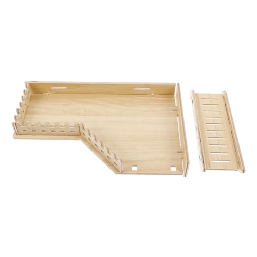 VANZACK Hamster Holzplattform Mit Leiter Kletterspielzeug Für Kleine Haustiere Robust Und Beißfest Für Käfige Von Hamstern Rennmäusen Und Anderen Kleintieren von VANZACK