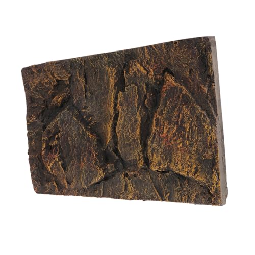 VANZACK Reptilienkastenkulisse Aquarium Hintergrund Reptilienhintergrund Reptilien-Terrarium-Hintergrund Aquarium Schwarzer Hintergrund Sittichspielzeug Für Den Käfig Pu Coffee von VANZACK