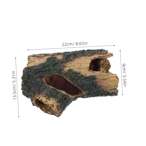 VANZACK Resin Aquarium Baumstumpf Höhle Naturnahe Versteck Höhle für Fische Garnelen und Reptilien Langlebige Ungiftige Dekoration für Fisch Terrarienhaltung Natürliches Habitat VANZACK Resin Aquarium Baumstumpf Höhle Naturnahe Versteck Höhle für Fische Garnelen und Reptilien Langlebige Ungiftige Dekoration für Fisch Terrarienhaltung Natürliches Habitat von VANZACK